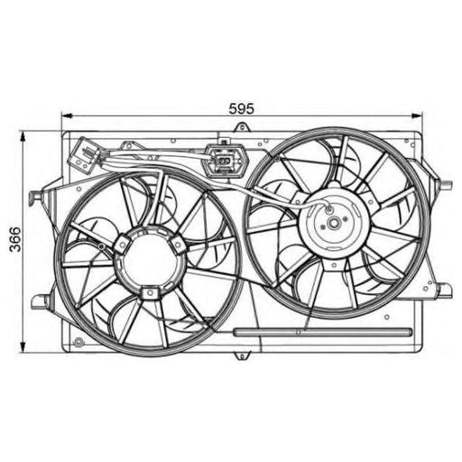 NRF RADIATOR FAN fits Ford Focus 98AB8C607FM NRF  - Dynamic Drive