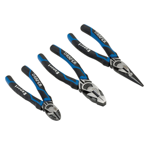 Draper High Leverage Plier Set, Blue (3 Piece) 28033 Draper  - Dynamic Drive