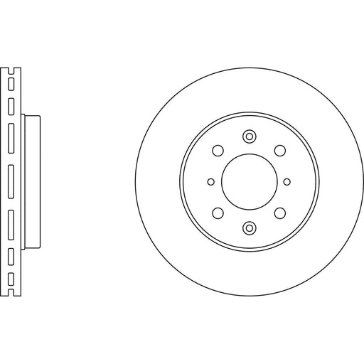 Genuine APEC Front Brake Discs & Pads Set Vented for Honda Civic Apec  - Dynamic Drive