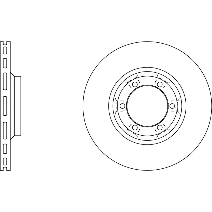 Genuine APEC Front Brake Discs & Pads Set Vented for Mitsubishi L300