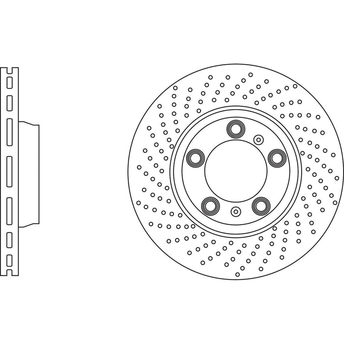 Apec Brake Disc Front Left Fits Porsche 911 Handed Near-Side