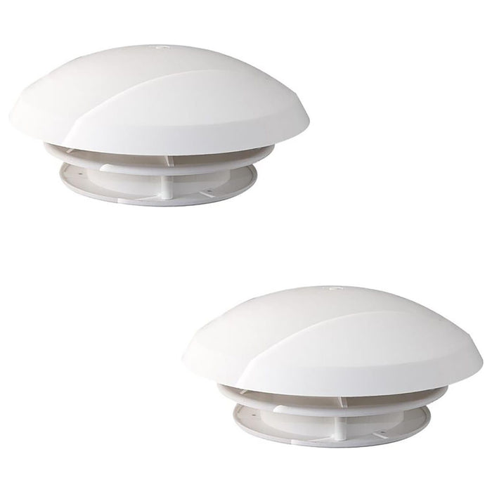 2 x Mushroom Roof Air Vent Free Flow 80mm Comet Caravan Motorhome VW Campervan