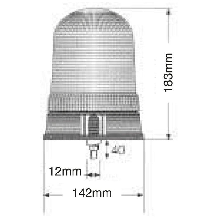 Ring Automotive RCV9950 Dual Voltage Single Bolt, Amber