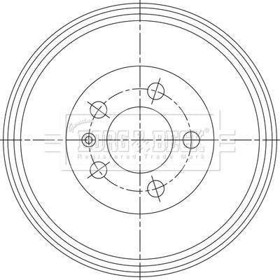 Genuine Borg & Beck Brake Drum fits Toledo Rapid 0712 BBR7283 Borg & Beck  - Dynamic Drive