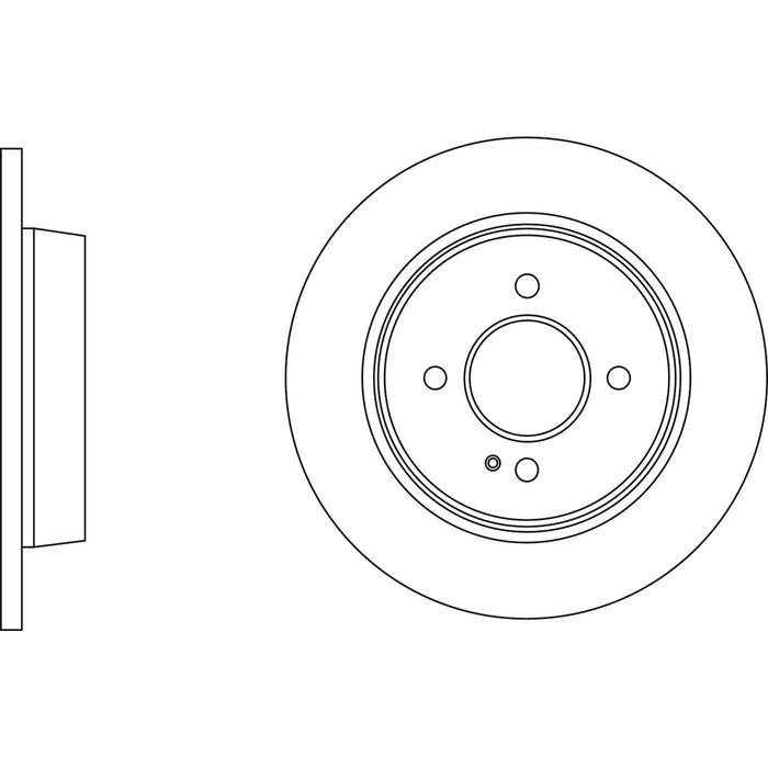 Genuine APEC Rear Brake Discs & Pads Set Solid for Kia Rio