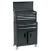 Draper Combined Roller Cabinet and Tool Chest, 6 Drawer, 24", Black 19572 Draper  - Dynamic Drive