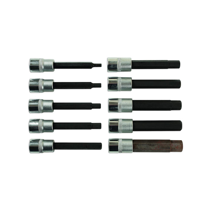 Laser Long Hex Socket Bit Set 3/8"D 10pc 7163