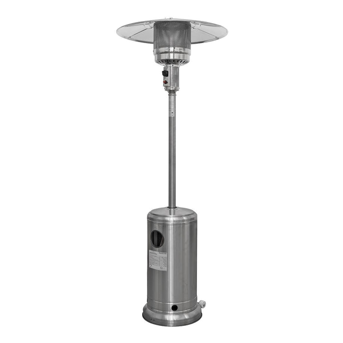 Dellonda 13kW Stainless Steel Commercial Gas Outdoor Garden Patio Heater Wheels