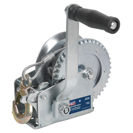 Sealey Geared Hand Winch 540kg Capacity with Cable GWC1200M Sealey  - Dynamic Drive