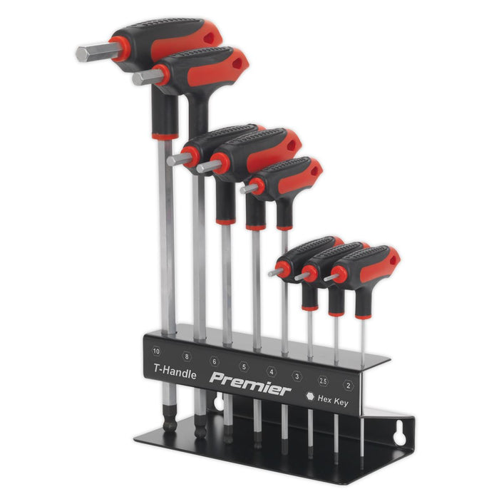 Sealey Ball-End Hex Key Set 8pc T-Handle Metric AK7195 Sealey  - Dynamic Drive