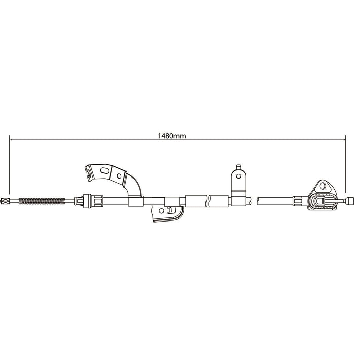 Apec Brake Cable Rear Right Fits Citroen C1 Peugeot 107 Toyota Aygo