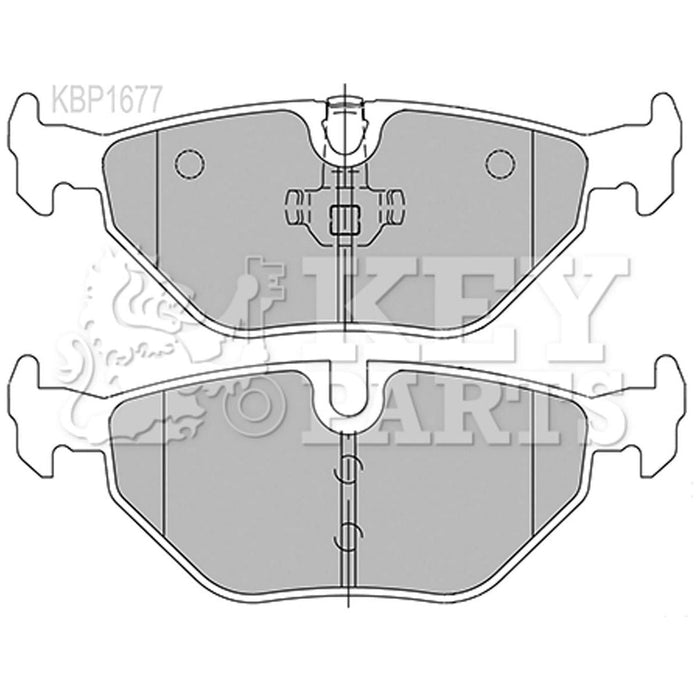 Genuine Key Parts KBP1677 Rear Brake Pads (Ate-Teves)