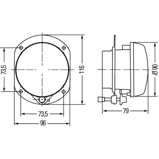 Hella FF/Halogen-Front Fog Light Dynaview Evo2 right for e.g. Mercedes-Benz M-Cl Hella  - Dynamic Drive