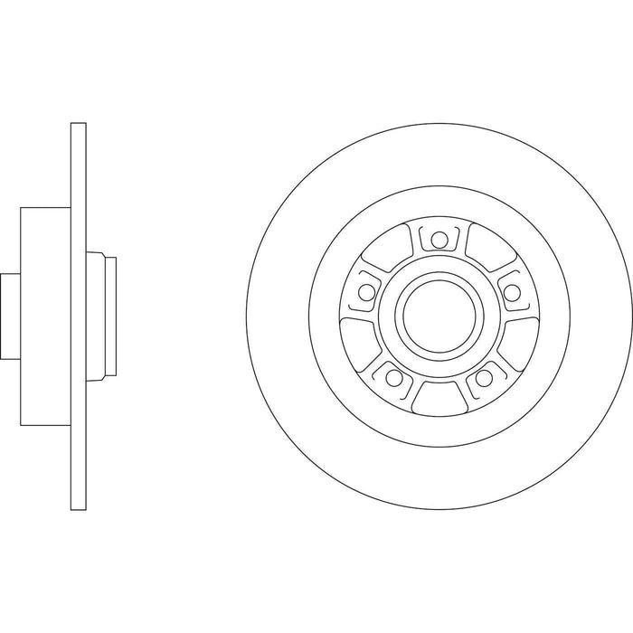 Apec Brake Disc Rear Fits Renault Megane