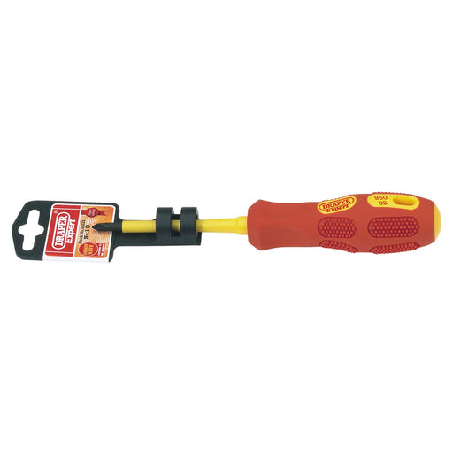 Draper VDE Approved Fully Insulated Cross Slot Screwdriver, No.1 x 80mm (Display Draper  - Dynamic Drive