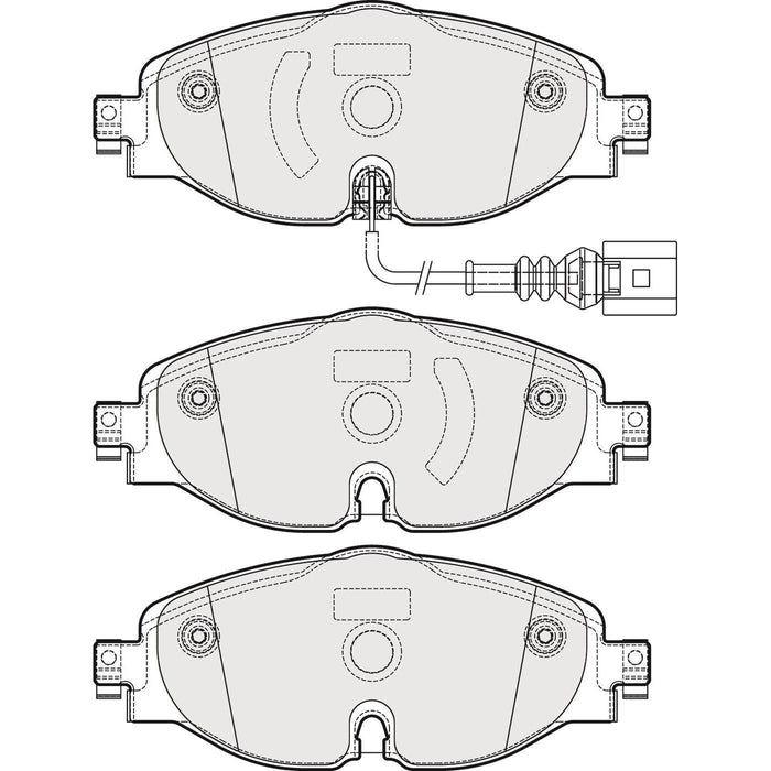 Apec Brake Pads Front Fits Audi A1 A3 Q2 Q3 Tt Seat Ateca Leon Skoda Karoq Octavi