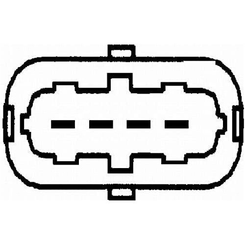 Hella Air Mass Sensor 4-pin connector Pipe-neck 8ET 009 149-131 Hella  - Dynamic Drive