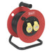 Sealey Cable Reel 25m 2 x 110V 1.5mmï Heavy-Duty Thermal Trip CR12515 Sealey  - Dynamic Drive