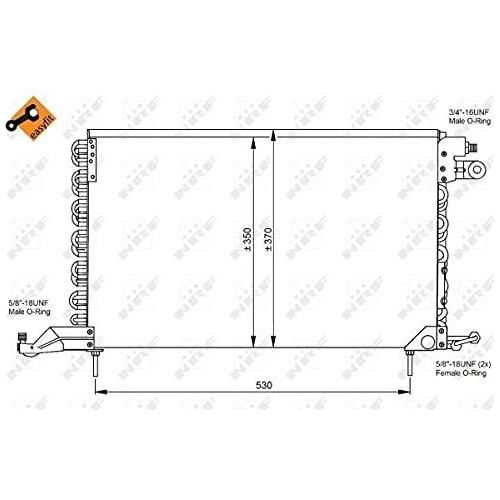NRF Air Con Condenser fits VW Corrado Golf Jetta