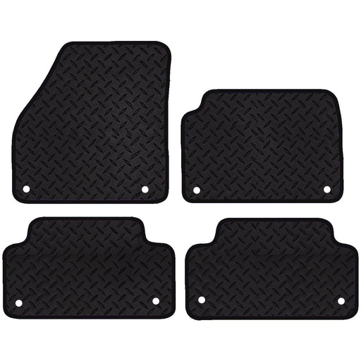 Tailored fit Rubber Floor Mat for Jaguar E Pace 2018+ Onwards Red trim UKB4C  - Dynamic Drive