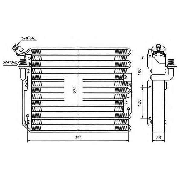 NRF Air Con Condenser fits Porsche 911