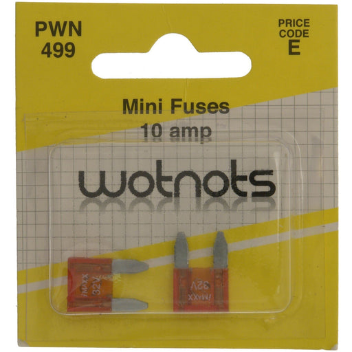 Wot-Nots Fuses for Mini Blade - 10A - Pack Of 2 Wot-Nots  - Dynamic Drive