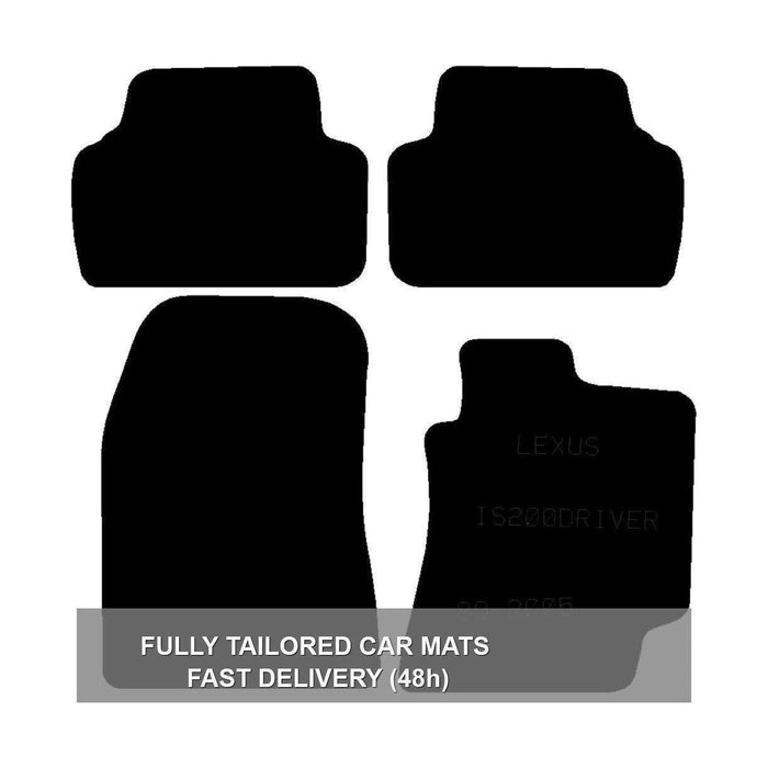 Fully Tailored Rubber Car Mats for Lexus Is200 99-05 Set of 4 With 2 Clips UKB4C  - Dynamic Drive