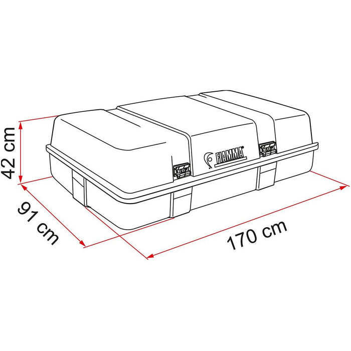 Fiamma Ultra Box 3 Top Mount Storage Box Motorhome Storage Box