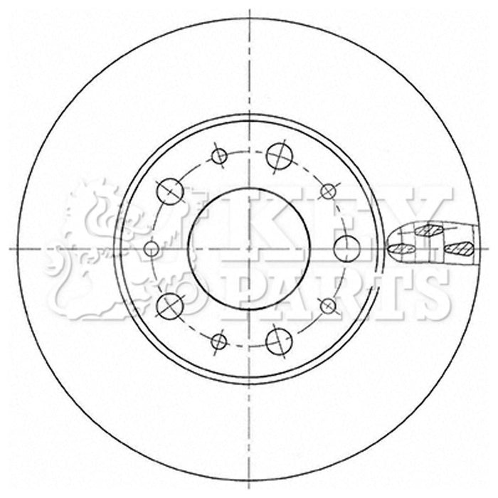 Genuine Key Parts Rear Brake Disc Single KBD6154S