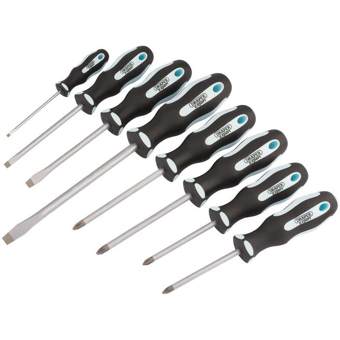 Draper Heavy Duty Soft Grip Screwdriver Set (8 Piece) 63589 Draper  - Dynamic Drive