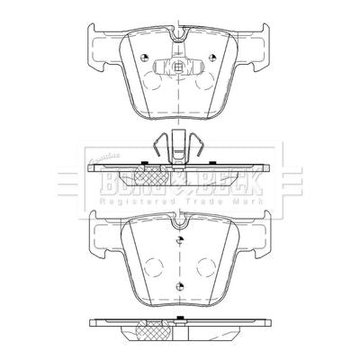 Genuine Borg & Beck Rear Brake Pads fits Mercedes M Class 63AMG 1111 BBP2417 Borg & Beck  - Dynamic Drive