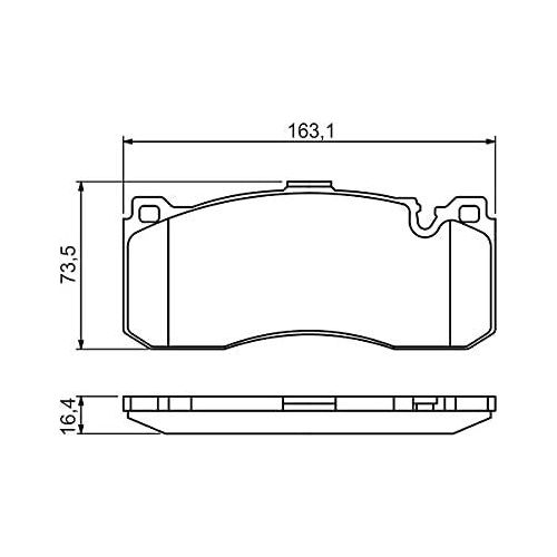 Bosch Brake Pad Set Bp1350 fits BMW 3 320d Efficient Dynamics - 2.0 - 04-11 0986