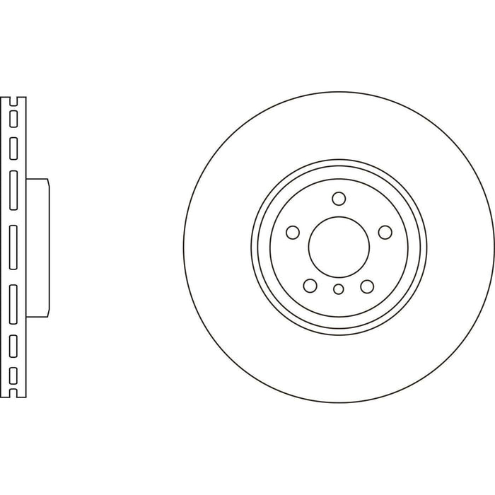 Apec Brake Disc Front Left Fits BMW X5 X6 Handed Near-Side