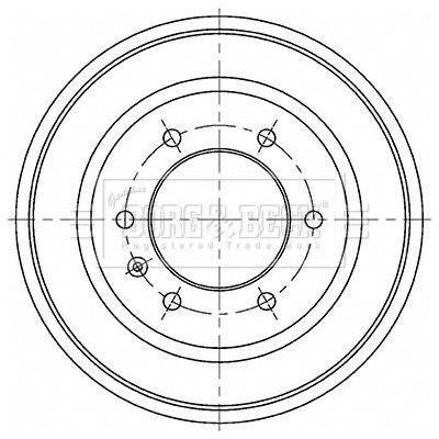 Genuine Borg & Beck Brake Drum fits Isuzu Rodeo 2.5DT TF 0502 BBR7272 Borg & Beck  - Dynamic Drive