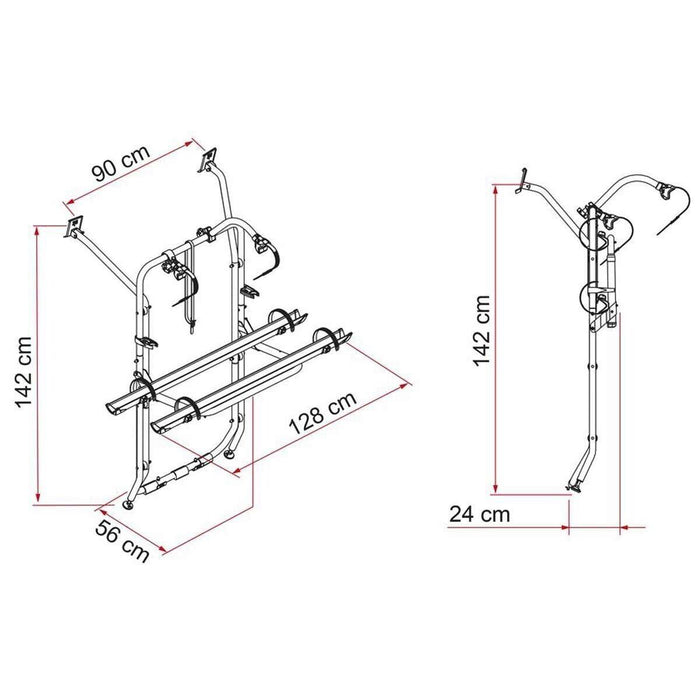 Fiamma Carry Bike for VW T6 Aluminium (02096 20 ) Bike Carrier for VW T6