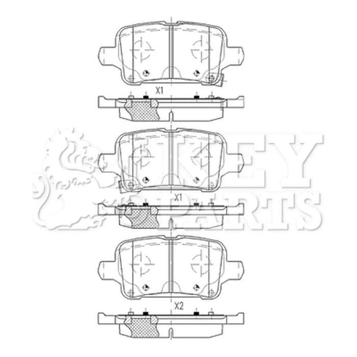 Genuine Key Parts Rear Brake Pads KBP2579 Bosch  - Dynamic Drive