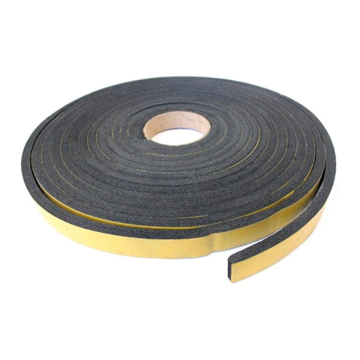 Window & Door Foam EDPM Single Adhesive 12mm x 6mm x 10 Metres Black for Caravan Nova  - Dynamic Drive