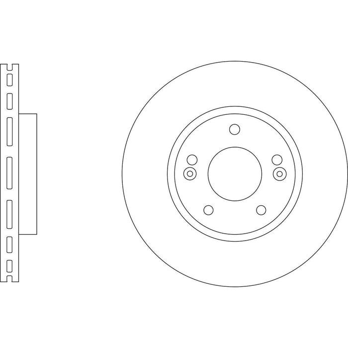 Apec Brake Disc Front Fits Hyundai I30 Kia Ceed