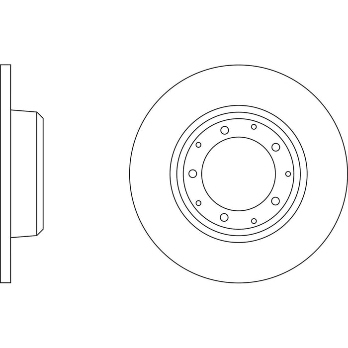 Genuine APEC Rear Brake Discs & Pads Set Solid for Land Rover Defender