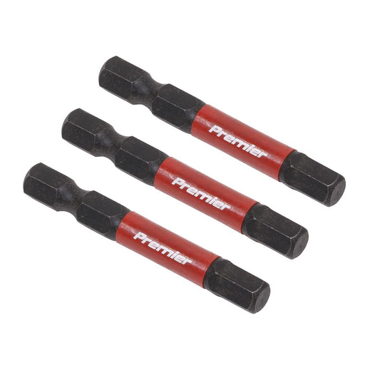 Sealey Hex 6mm Impact Power Tool Bits 50mm 3pc AK8239 Sealey  - Dynamic Drive