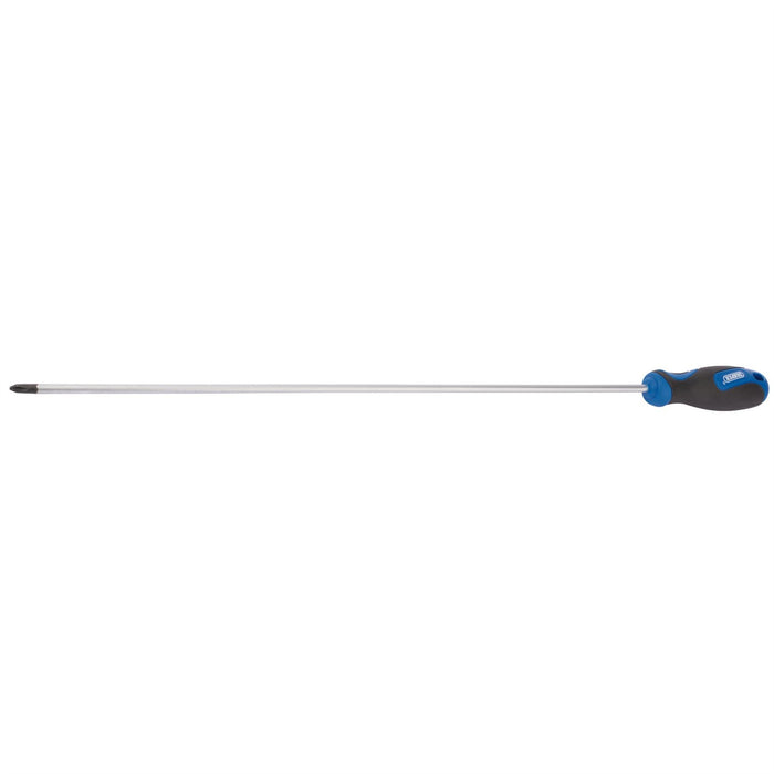 Draper Extra Long Reach Soft Grip Cross Slot Screwdriver, No.2 x 450mm 53502 Draper  - Dynamic Drive