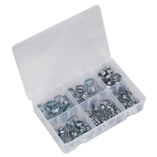 Sealey Zinc Plated O-Clip Double Ear Assortment 140pc AB044DE Sealey  - Dynamic Drive