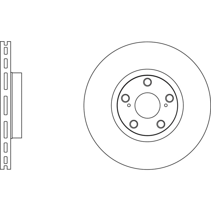 Apec Brake Disc Front Fits Toyota Urban Cruiser Verso-S