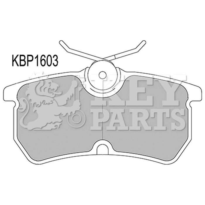 Genuine Key Parts KBP1603 Rear Brake Pads (Lucas-Girling) Key Parts  - Dynamic Drive