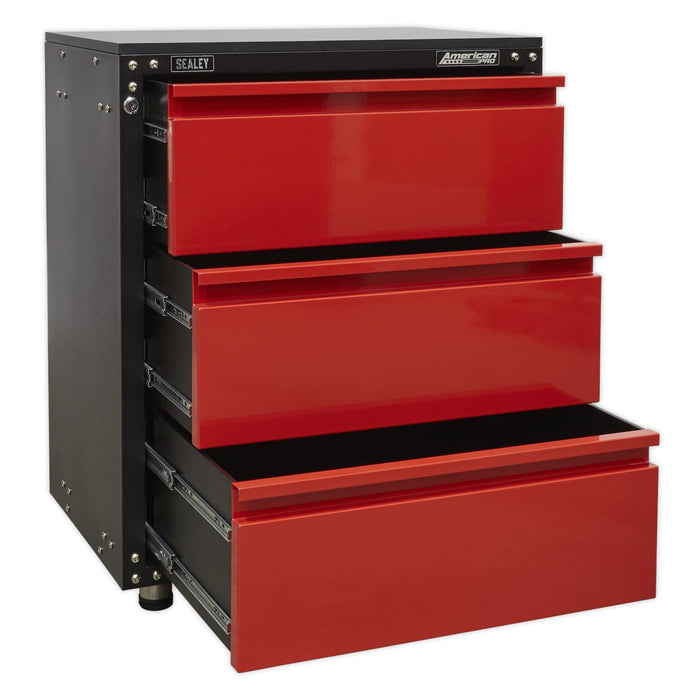 Sealey Modular 3 Drawer Cabinet with Worktop 665mm APMS82 Sealey  - Dynamic Drive