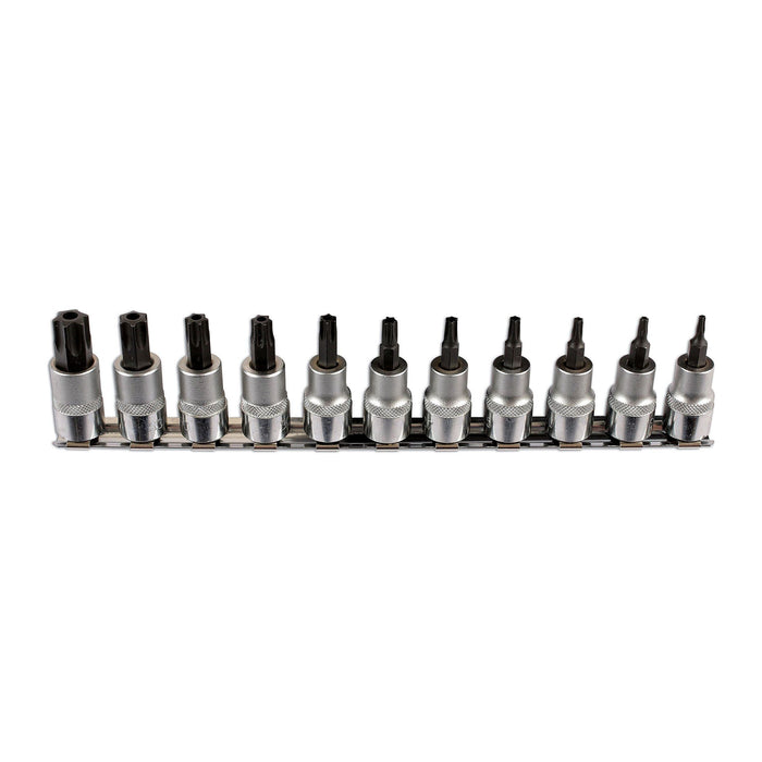 Laser Tamperproof Star Socket Bit Set 3/8"D 11pc 6068