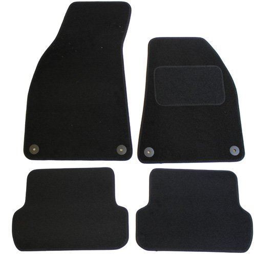 Fully Tailored Black Carpet Car Mats for A4 02-05 Set of 4 With 4 Clips UKB4C  - Dynamic Drive