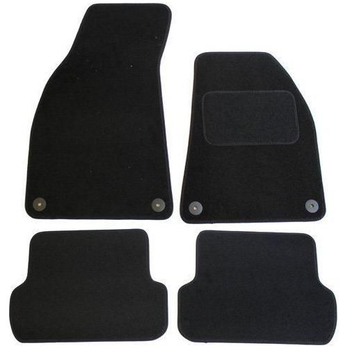 Fully Tailored Black Carpet Car Mats for Audi A4 02-05 Set of 4 With 4 Clips UKB4C  - Dynamic Drive