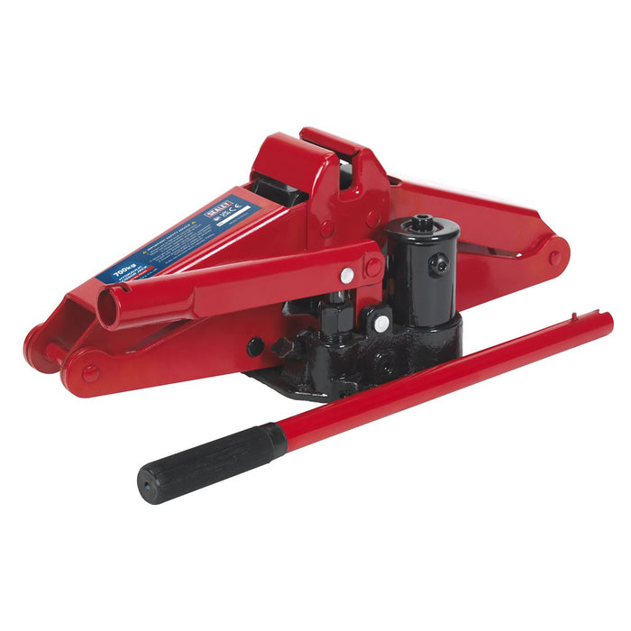 Sealey 700kg Hydraulic Scissor Jack in Case Emergency Car Lift Wind Up Garage Sealey  - Dynamic Drive