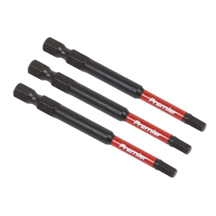 Sealey Hex 4mm Impact Power Tool Bits 75mm 3pc AK8262 Sealey  - Dynamic Drive